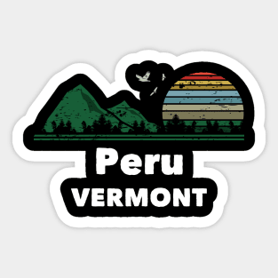 Mountain Sunset Flying Birds Outdoor Peru Vermont Sticker